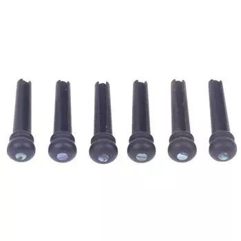 6 шт. струны для народной гитары из черного дерева, конусные, цельные струны, колки для позвоночника, гитарные гвозди