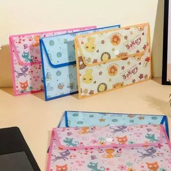 6 шт. сумки для документов, симпатичный держатель для файлов, кнопка-защелка, полипропиленовая папка, ручка, коробка, офисная информационная сумка, студенческие канцелярские принадлежности розовый