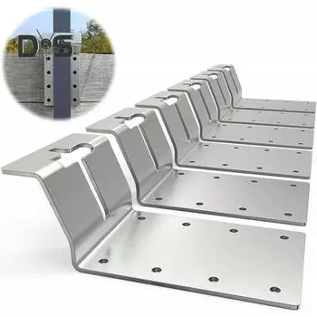 6 шт. сверхпрочный плоский кронштейн для мебели, держатель для столба забора, устойчивый к коррозии, простой монтаж, угловой кронштейн, аксессуары 6pcs