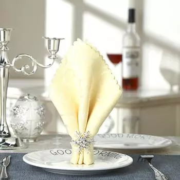 6 шт., сверкающие кольца для салфеток, золотые, серебряные держатели для салфеток, пряжка со стразами, снежинка, украшение стола 6Pcs