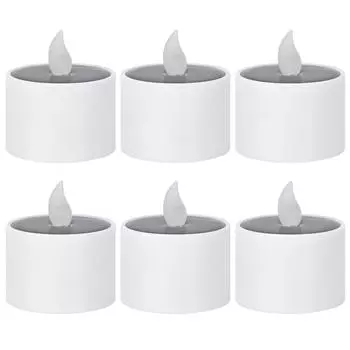 6 шт. светодиодные лампы на солнечной энергии для свечей, бытовые свечи, декор для свадьбы, дня рождения