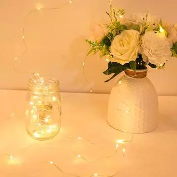 6 шт. светодиодных гирлянд, гирлянда, кнопка, батарейный светильник, украшение для дома, гостиной, спальни, сада, рождества, свадьбы, нового года, украшения