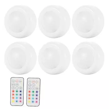 6 шт. светодиодный светильник для шкафа с датчиком человеческого тела, ночник с дистанционным управлением для домашнего коридора, в помещении