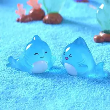 6 шт светящиеся маленькие акулы украшения мимиатюрные фигурки аксессуары «сделай сам» микроландшафт as the picture