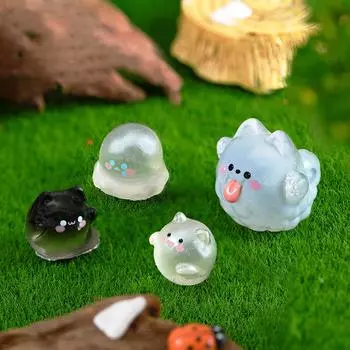 6 шт. светящийся мини-украшение на Хэллоуин, забавная фигурка привидения, микропейзаж, интерьер автомобиля, украшение для домашнего рабочего стола