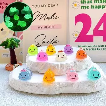 6 шт. светящийся мультяшный дракон микро ландшафтная фигурка украшение уличная светящаяся миниатюрная статуэтка горшечные мини садовые аксессуары