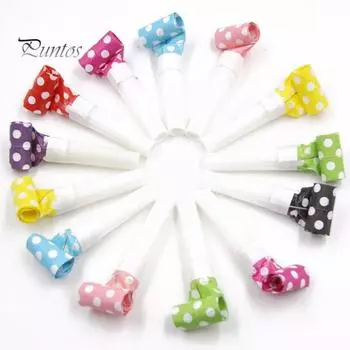 6 шт. свистки, привлекательная тонкая работа, легкие красочные горошек, блестящие вечерние свистки, реквизит для поднятия настроения светло-розовый