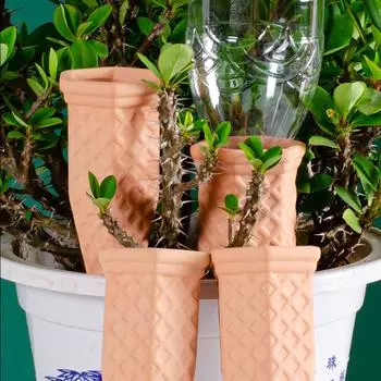 6 шт. терракотовых глиняных самополивающихся шипов для комнатных растений, автоматическая система полива растений для дома и офиса