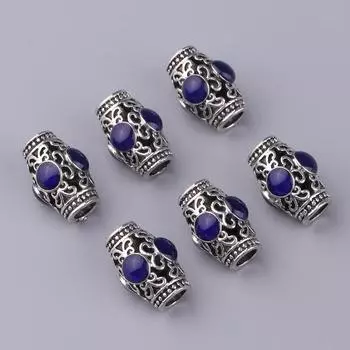 6 шт. тибетские серебряные полые бусины-прокладки для европейского браслета DIY