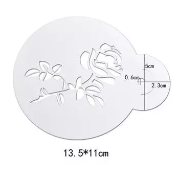 6 шт. трафаретов для украшения кофе, форма для розового спрея, необычная модель для печати, питомец, сделай сам, торт, кофейная пена, шаблон для спрея, кофейные аксессуары 6pcs светло-серый