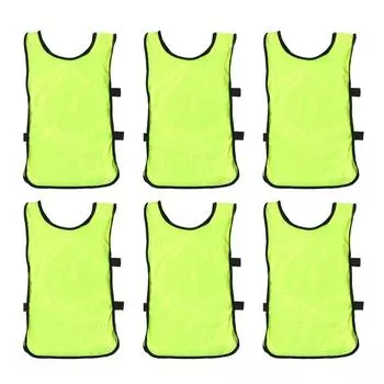 6 шт. Тренировочный жилет Футбольная майка Тренировочная манишка Спортивная командная экипировка Одежда для тренировок Футбольная форма Легкий Прочный Простой
