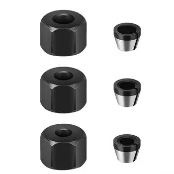 6 шт., триммер, цанговый патрон, фреза, гравировальный станок, 1/4 дюйма, 6 мм, 8 мм