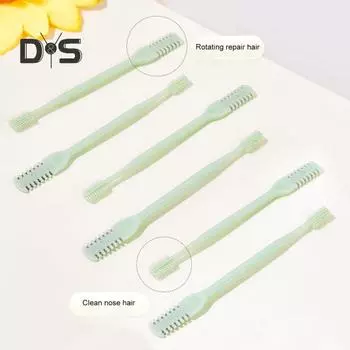 6 шт. триммеры для волос в носу 2 в 1 из нержавеющей стали с двойной головкой, двусторонняя вращающаяся на 360 градусов машинка для стрижки волос в носу Портативный ручной инструмент для удаления волос в носу 6pcs
