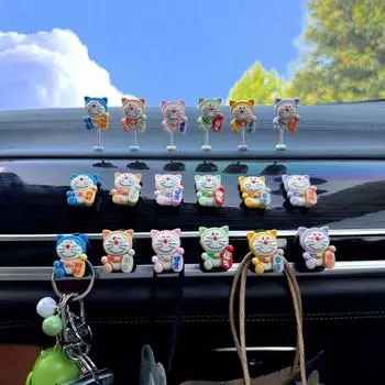 6 шт. трясущийся рок-н-ролльный колокольчик украшение кошка автомобиль креативный милый зажим для вентиляции A