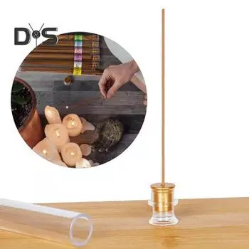 6 шт. трубка для ароматических палочек, прозрачная акриловая съемная герметичная крышка, держатель для благовоний, настольная курильница, йога, медитация, ящик для хранения благовоний, контейнер 6pcs