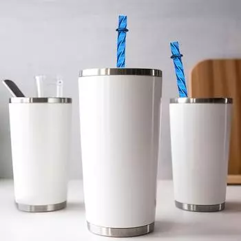 6 шт. трубочек для стакана с ромбовидным узором, многоразовые трубочки с кисточками, прочные, без бисфенола-А, яркие цвета чистый