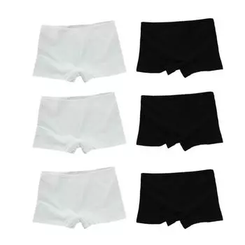 6 шт., трусики для девочек-подростков, хлопковое нижнее белье для маленьких девочек, трусики-боксеры для девочек-подростков one size