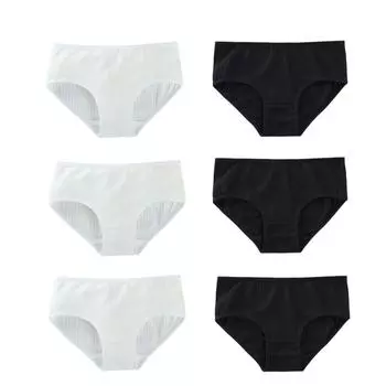 6 шт. трусы для девочек, нижнее белье из хлопка/спандекса, боксеры для подростков, маленьких детей 10-16 лет one size