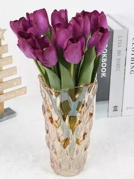 6 шт. тюльпаны, искусственные цветы для украшения, настоящие искусственные тюльпаны, настоящие сенсорные цветы, цветочные композиции для стола, домашнего офиса, свадебный декор белый