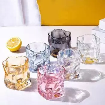 6 шт. удобная ручка стеклянная чашка для виски 200 мл коктейльные стаканы нестандартная чашка для дома Style A