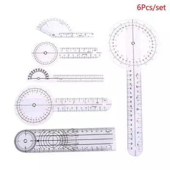 6 шт. Угловая линейка Угловая линейка Пальцевая линейка Медицинская линейка