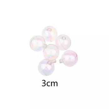 6 шт. украшение для торта шар прозрачные лазеры рождественская елка свадебная вечеринка торт топпер для детского душа день рождения вечеринка A белый