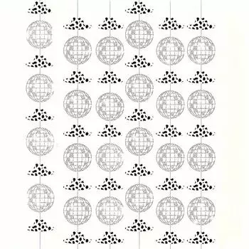 6 шт., украшение для вечеринки в стиле ковбойши, сверкающий диско-шар, венок, гирлянда, ковбойша, висящая вихревая лента, принадлежности для дня рождения 6pcs