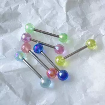 6 шт. Украшения для тела противоаллергические хирургические стальные кольца для языка для женщин штанги