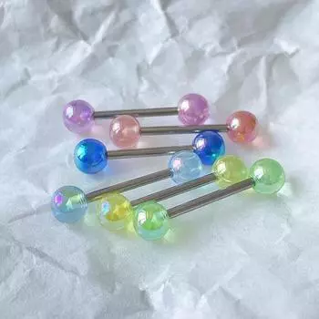 6 шт. Украшения для тела противоаллергические хирургические стальные кольца для языка для женщин штанги