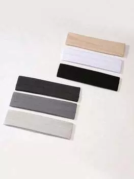 6 шт., унисекс, простая базовая однотонная повязка на голову с леопардовым принтом для мытья лица, для велоспорта, бега, спорта, йоги, отдыха, впитывающая пот