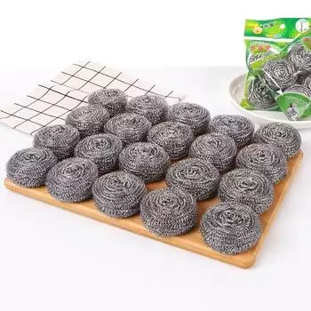 6 шт. Универсальная щетка из нержавеющей стали с шариками для чистки кухонных кастрюль, столовых приборов, скрабов, средств для удаления ржавчины, прочных инструментов для посуды