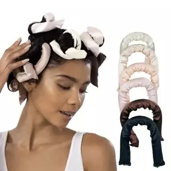 6 шт./упак., атласные нетермальные щипцы для завивки волос, без нагрева, бигуди, роликовые гибкие стержни для женщин и девочек, щипцы для завивки волос «сделай сам» opp