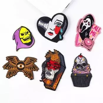 6 шт./упак. гладильная нашивка, гладильная нашивка, вышитые нашивки для одежды, термоклеевые нашивки