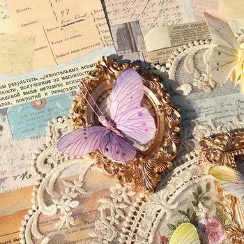 6 шт./упак. Красочные расписанные вручную перьевые бабочки, свадебные композиции, имитация перьевых бабочек, украшения для вечеринок