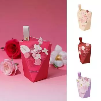 6 шт./упак. креативный бумажный букет для помолвки на тему Святого Валентина, коробка конфет в европейском стиле S