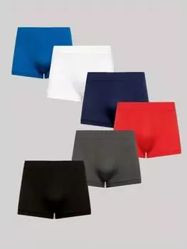 6 шт./упак. мужское нижнее белье, повседневные однотонные трусы-боксеры