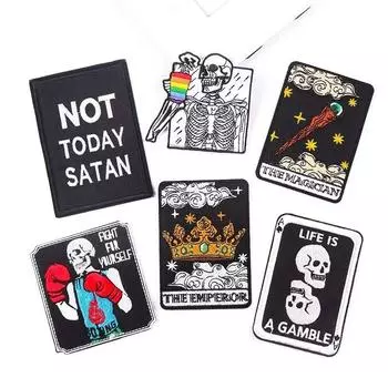 6 шт./упак. нашивки для одежды, гладильная нашивка, вышитые нашивки для одежды, термоклеевые нашивки