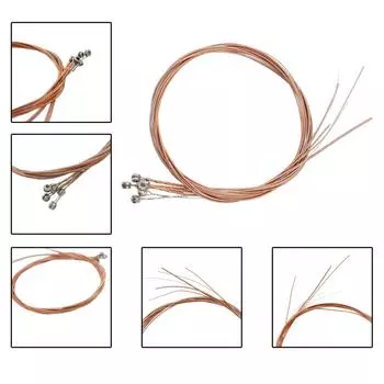 6 шт./упак. струны для фолк-гитары, набор струн со стальным сердечником для гитары, сменная часть для практики, аксессуар для акустической фолк-гитары