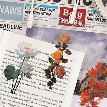 6 шт./упаковка Милые закладки серии «Цветок» Оригинальные закладки для книг из ПЭТ Маркеры для страниц для книг Маркеры для страниц книг style 5