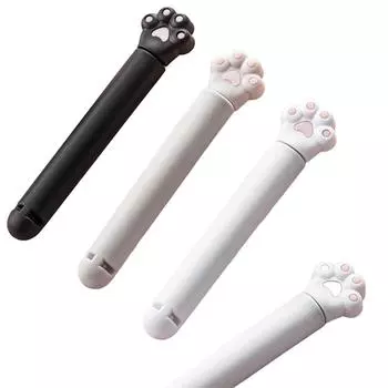 6 шт., уплотнитель для сумки с милой кошачьей лапой, зажимы для сумки, зажим для уплотнения еды, влагостойкий уплотнительный зажим для закусок, организация хранения на кухне белый