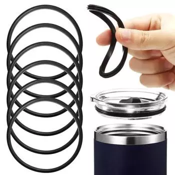 6 шт. уплотнительные кольца для чашки воды пищевой экологически чистый простой монтаж герметичное силиконовое уплотнительное кольцо замена прокладки 6pcs белый