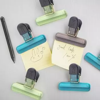 6 шт., уплотнительные зажимы, прочные пружинные зажимы для пакетов, сохраняющие свежесть, зажимы для хранения продуктов питания для домашней кухни S зелёный
