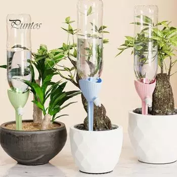 6 шт., устройства для самостоятельного полива цветов, колья для растений, регулируемые, простые в установке, автоматические устройства для полива растений, шипы для просачивания воды 6pcs белый