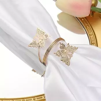 6 шт. Весенние кольца для салфеток с бантом, свадебная вечеринка, мероприятие, прием, столовые приборы, украшения, западный ресторан, зажим для салфеток, украшение стола 6pcs