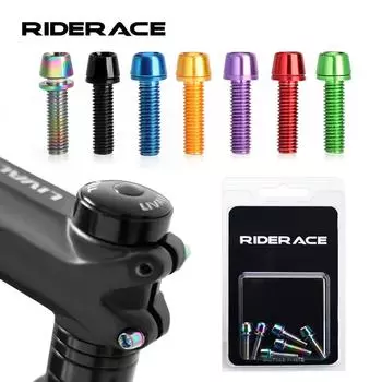 6 шт. Винты для руля велосипеда M5*18 мм из нержавеющей стали с титановым покрытием, цветные винты, винт для подъема руля горного велосипеда