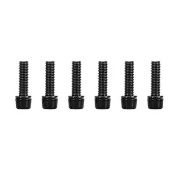 6 шт. Винты для выноса руля велосипеда профессиональные M5x18 мм из алюминиевого сплава для руля велосипеда чёрный