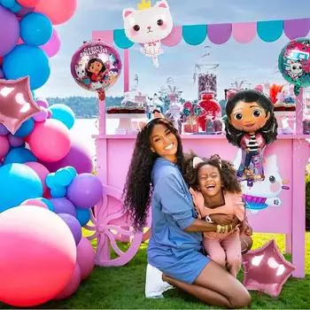 6 шт. Воздушные шары для вечеринки в честь дня рождения куклы Габби для детского душа, с указанием пола