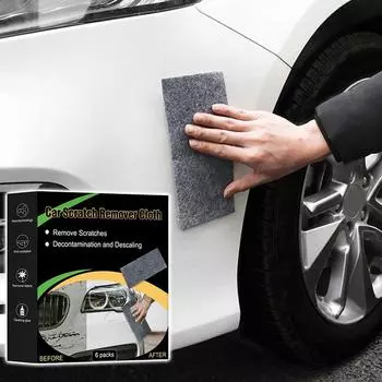 6 шт. в упаковке для чистки автомобиля, нано-полировочная салфетка, лакокрасочное покрытие, царапины, полировальные салфетки, салфетки для автомобиля, аксессуары A