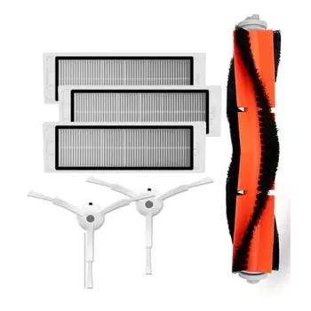 6 шт. в упаковке для Xiaomi S50 S51 Основная щетка Фильтр Боковая щетка Аксессуары для швабры