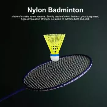 6 шт. в упаковке нейлоновых воланов для бадминтона, воланы из нейлона, мячи для бадминтона для тренировок в помещении и на открытом воздухе A